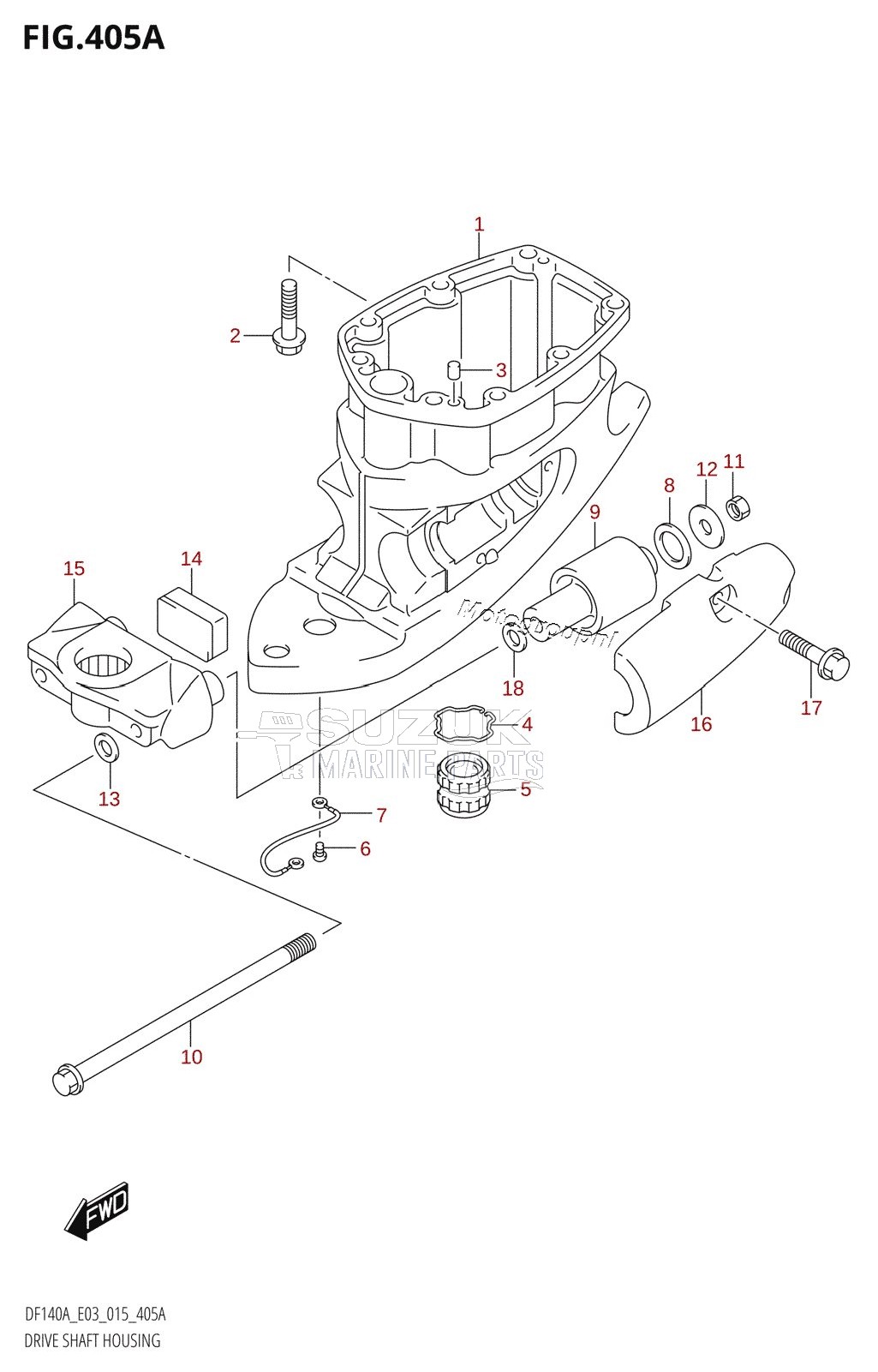 DRIVE SHAFT HOUSING (DF100AT:E03)