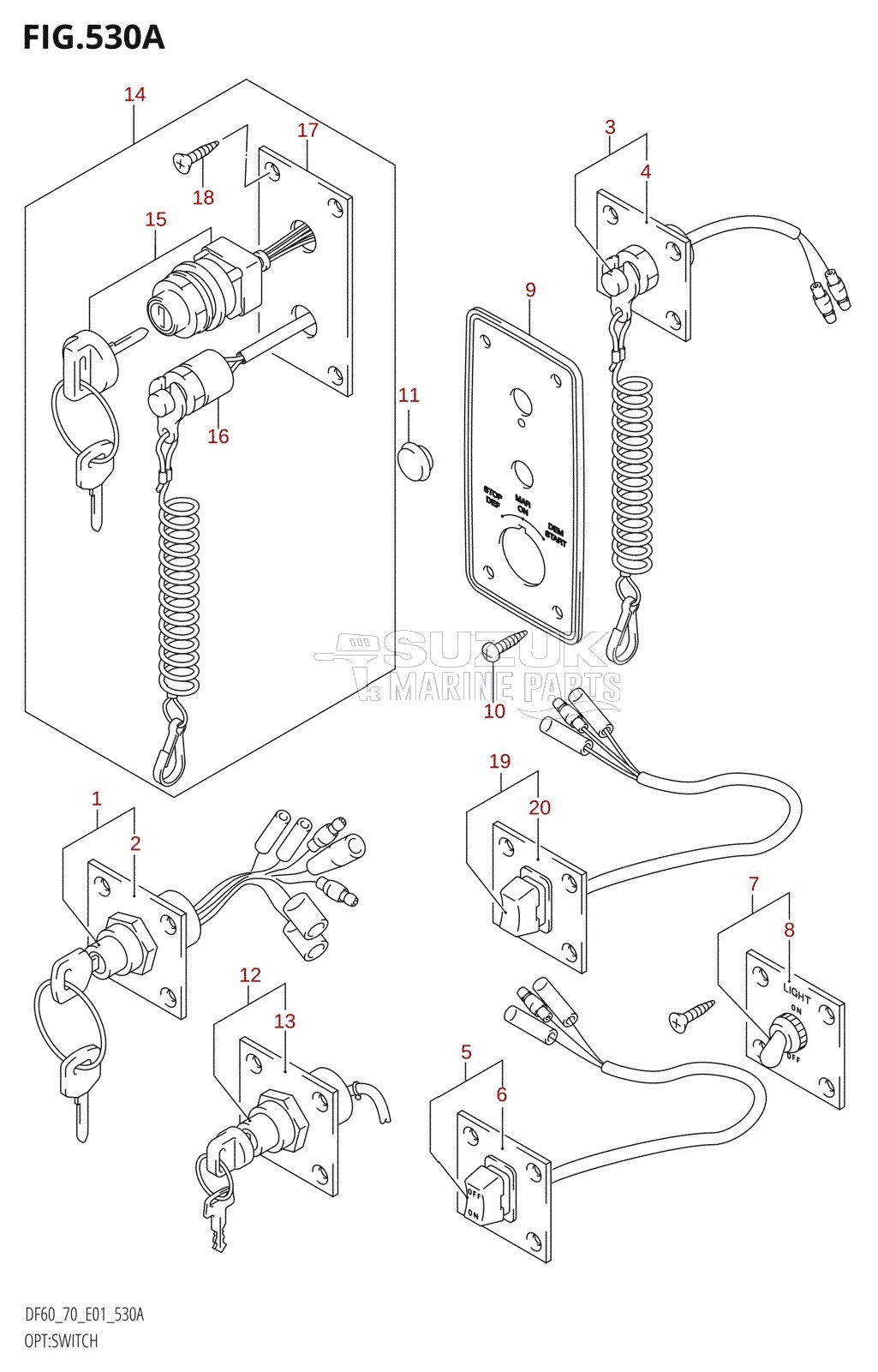 OPT:SWITCH (W,X,Y,K1,K2,K3,K4)