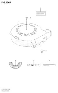 11501F-421001 (2004) 115hp E01 E40-Gen. Export 1 - Costa Rica (DF115TK3  DF115TK4  DF115WTK4) DF115T drawing RING GEAR COVER