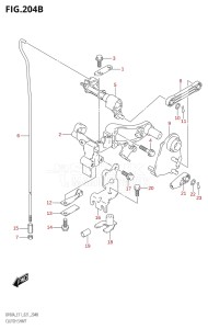 04004F-340001 (2023) 40hp E34-Italy (DF40AST) DF40A drawing CLUTCH SHAFT ((DF40A,DF50A,DF60A):E03)