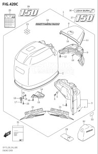 17502F-610001 (2016) 175hp E03-USA (DF175TG) DF175TG drawing ENGINE COVER (DF150TG:E03)