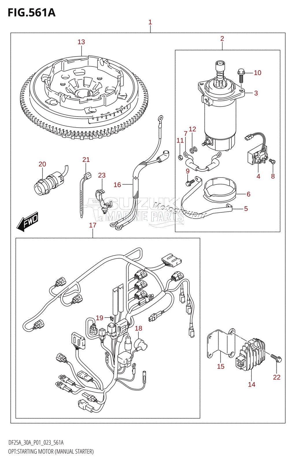 OPT:STARTING MOTOR (MANUAL STARTER) (M-STARTER)