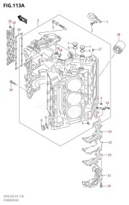 DF250T From 25004F-510001 (E03)  2015 drawing CYLINDER BLOCK (DF200T:E03)