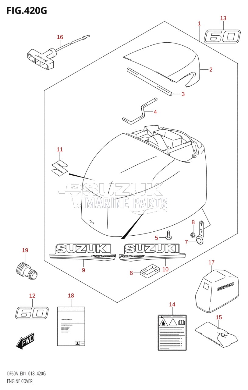 ENGINE COVER (DF60A:E40)