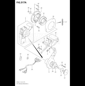 07501F-340001 (2023) 75hp E03-USA (DF75AT) DF75A drawing OPT:CONCEALED REMOCON (1) (SEE NOTE)