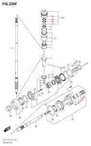 DF175ZG From 17502Z-610001 (E01 E40)  2016 drawing TRANSMISSION (DF150Z:E40)