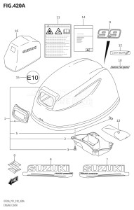 01504F-710001 (2017) 15hp P01-Gen. Export 1 (DF15A  DF15AR  DF15AT  DF15ATH) DF15A drawing ENGINE COVER (DF9.9B,DF9.9BR)