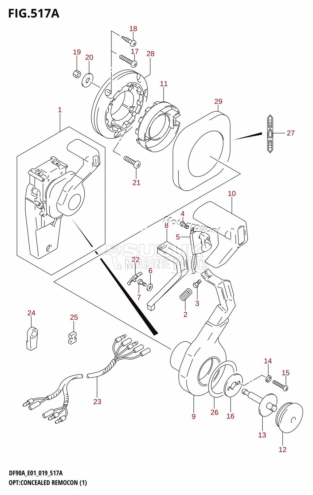 OPT:CONCEALED REMOCON (1) (DF70A,DF80A,DF90A,DF100B)