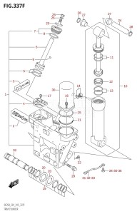 DF250 From 25003F-510001 (E01 E40)  2015 drawing TRIM CYLINDER (DF225T:E40:(X-TRANSOM,XX-TRANSOM))