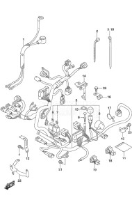 Outboard DF 9.9B drawing Harness Tiller Handle w/Power Tilt