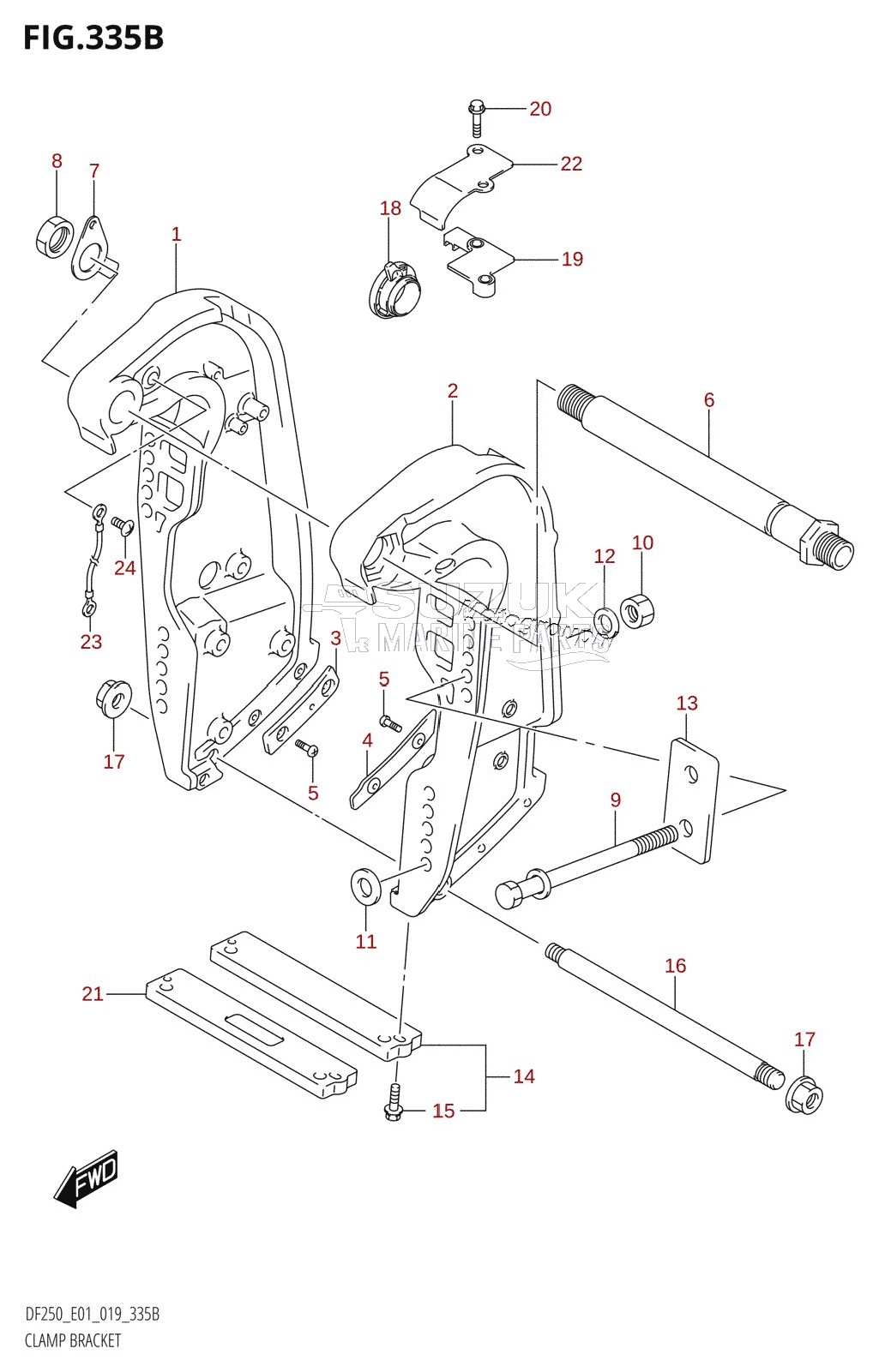 CLAMP BRACKET (X-TRANSOM,XX-TRANSOM)