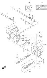 Outboard DF 9.9A drawing Clamp Bracket Non-Remote Control