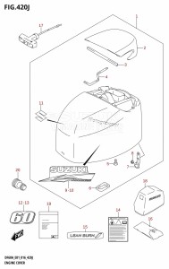 DF60A From 06003F-610001 (E01 E40)  2016 drawing ENGINE COVER (DF60AQH:E01)