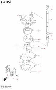 DF90A From 09003F-810001 (E01 E40)  2018 drawing WATER PUMP (DF100B:E01)