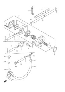 Outboard DF 6 drawing Fuel Pump S/N 510001 to 511203