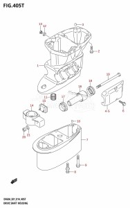 DF50A From 05004F-410001 (E01)  2014 drawing DRIVE SHAFT HOUSING (DF60AVTH:E01)