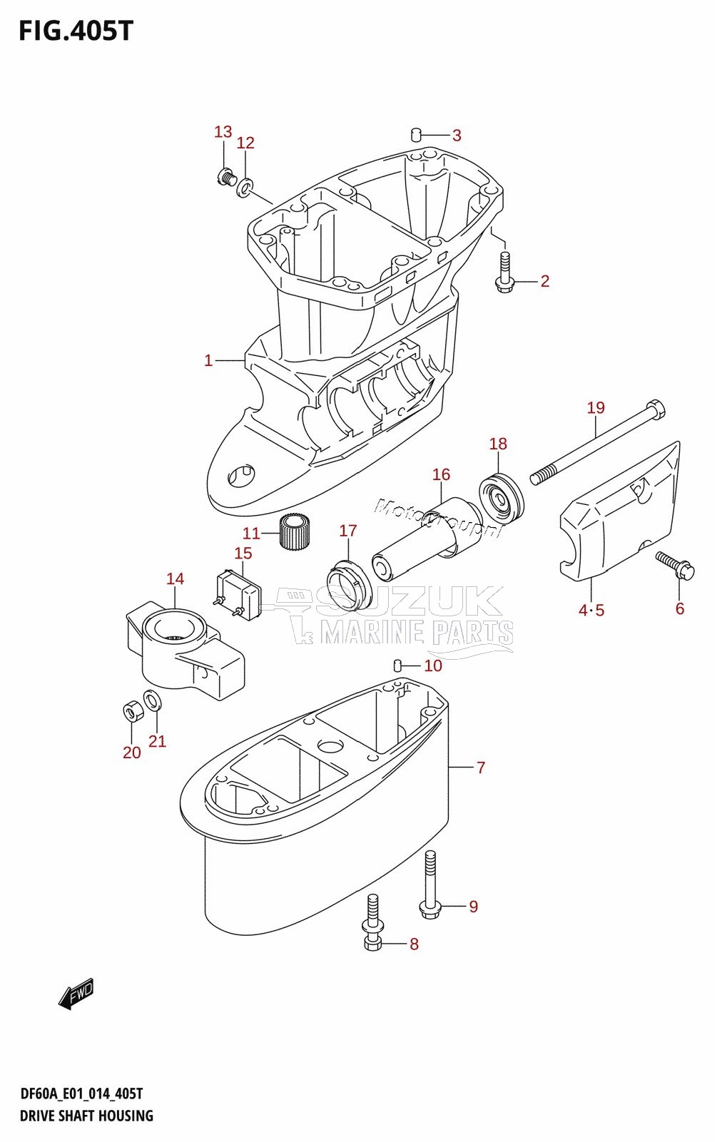 DRIVE SHAFT HOUSING (DF60AVTH:E01)