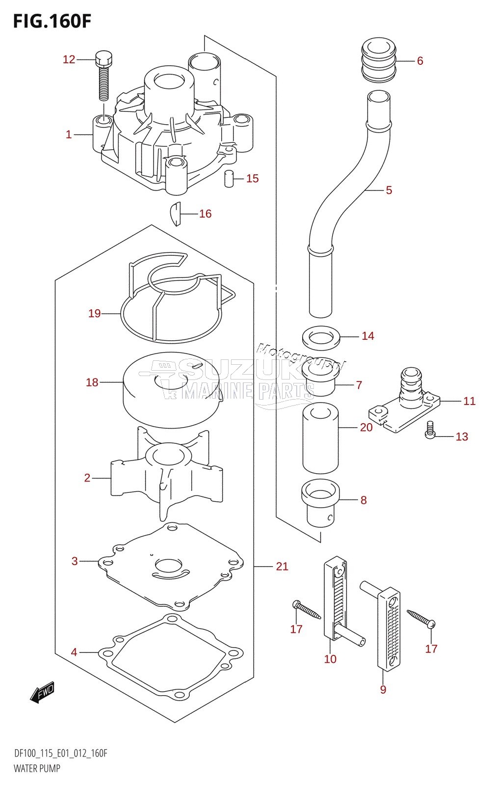 WATER PUMP (DF115Z:E40)