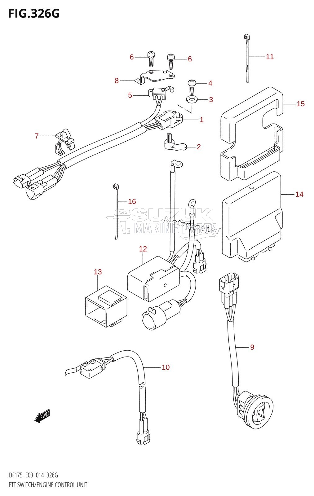 PTT SWITCH /​ ENGINE CONTROL UNIT (DF175Z:E03)