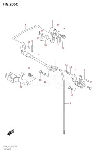 DF20A From 02002F-410001 (P01)  2014 drawing CLUTCH ROD (DF9.9BT:P01)