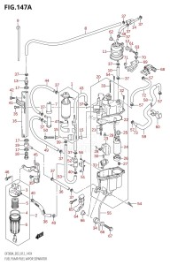 DF300A From 30002P-210001 (E03)  2012 drawing FUEL PUMP /​ FUEL VAPOR SEPARATOR