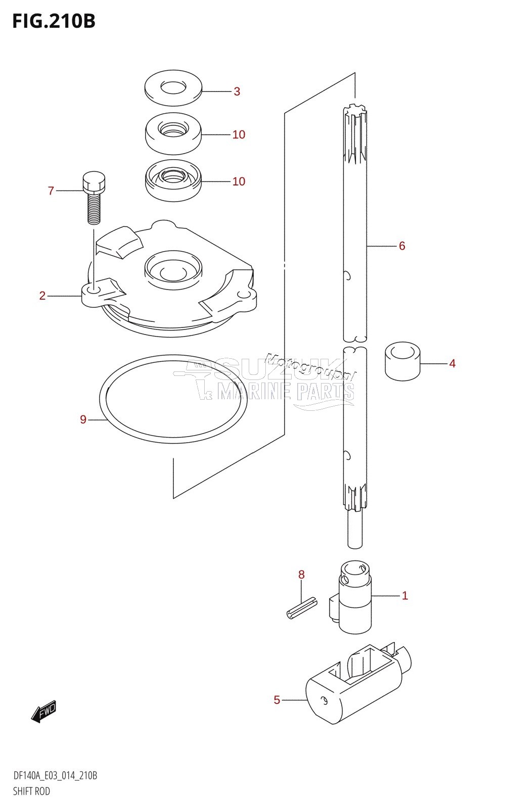 SHIFT ROD (DF115AT:E03)