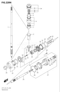 17502Z-510001 (2005) 175hp E01 E40-Gen. Export 1 - Costa Rica (DF175Z) DF175Z drawing TRANSMISSION (DF175Z:E01)