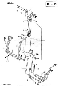 DT75 From 07501-402338 till 404156 ()  1984 drawing TILT CYLINDER (MODEL VE /​ VF)