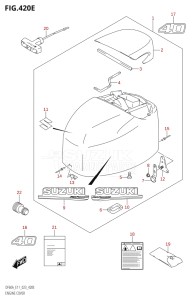 06003F-240001 (2022) 60hp E11 E40-Gen. Export 1-and 2 (DF60AVT  DF60AVT  DF60AVTH  DF60AVTH) DF60A drawing ENGINE COVER ((DF40AST,DF40ASVT):E34:020)