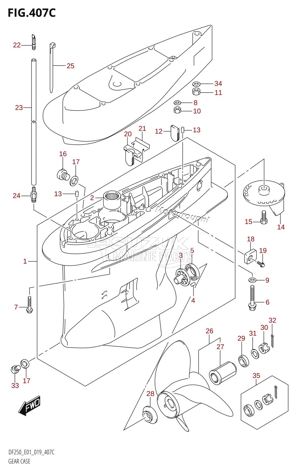 GEAR CASE (DF200Z:E01)