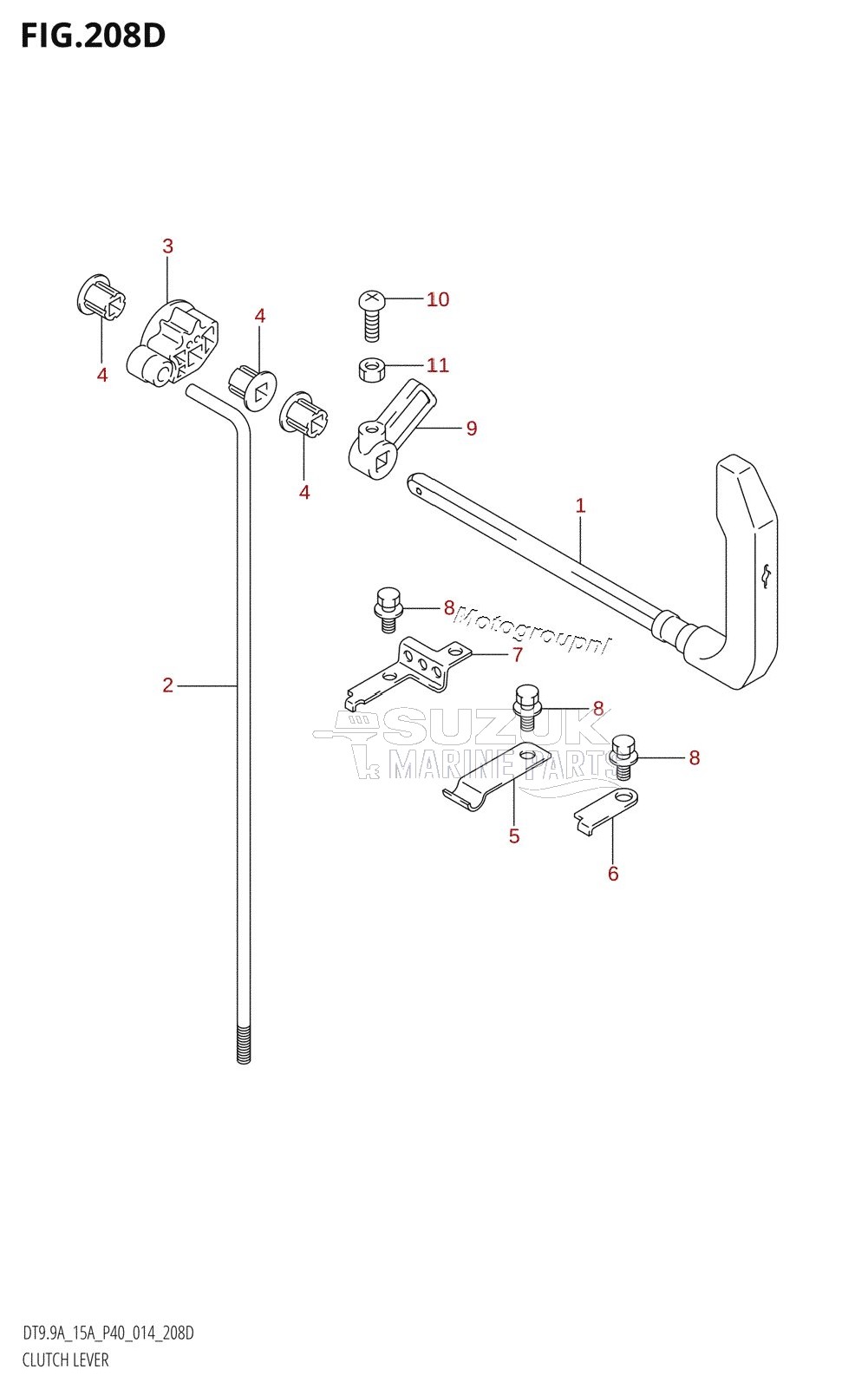 CLUTCH LEVER (DT15A:P40)