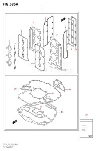 DF225Z From 22503Z-310001 (E03)  2013 drawing OPT:GASKET SET (DF200T:E03)