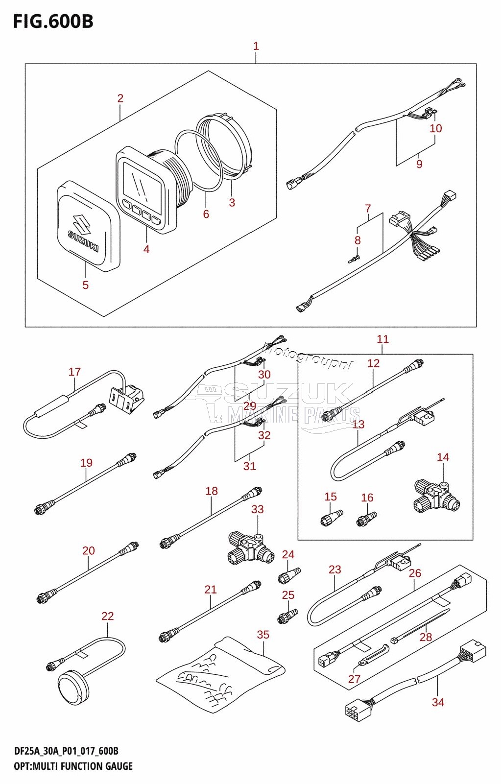 OPT:MULTI FUNCTION GAUGE (DF25AT:P01)