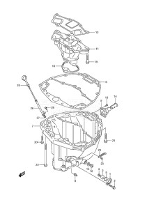 Outboard DF 250 drawing Oil Pan