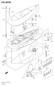 DF225Z From 22503Z-410001 (E01 E40)  2014 drawing GEAR CASE (DF250Z:E40)