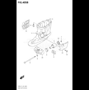 10004F-140001 (2021) 100hp E01 E40-Gen. Export 1 - Costa Rica (DF100BT  DF100BT   DF100BT) DF100B drawing DRIVE SHAFT HOUSING (SEE NOTE)