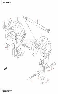 DF60A From 06002F-310001 (E01 E40)  2013 drawing CLAMP BRACKET (DF40A:E01)