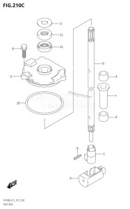 DF115A From 11503F-710001 (E11 E40)  2017 drawing SHIFT ROD (DF115AT:E40)