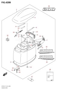 DF250ST From 25004F-340001 (E03)  2023 drawing ENGINE COVER ((DF200T,DF200Z):021)