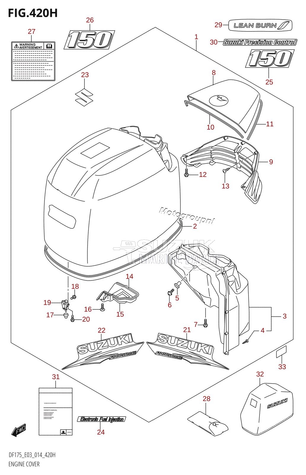 ENGINE COVER (DF150ZG:E03)