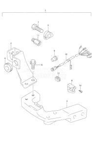 Outboard DF 9.9 drawing Remote Control Parts