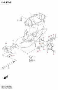 DF225T From 22503F-440001 (E11 - E40)  2024 drawing DRIVE SHAFT HOUSING (DF250ST:X-TRANSOM)