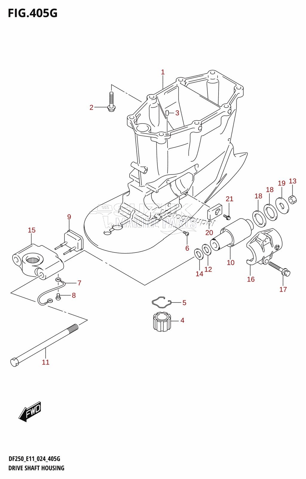 DRIVE SHAFT HOUSING (DF250ST:X-TRANSOM)