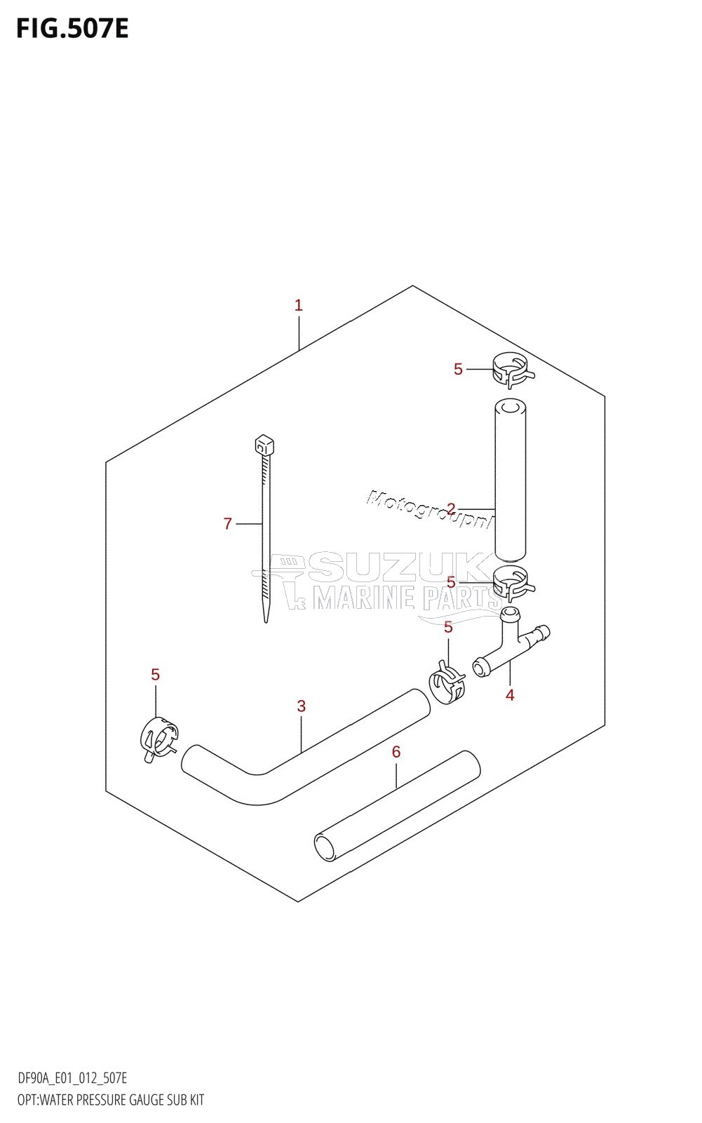 OPT:WATER PRESSURE GAUGE SUB KIT (DF80A:E01)