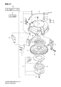 DT40 From 04003-151001 ()  2001 drawing RECOIL STARTER