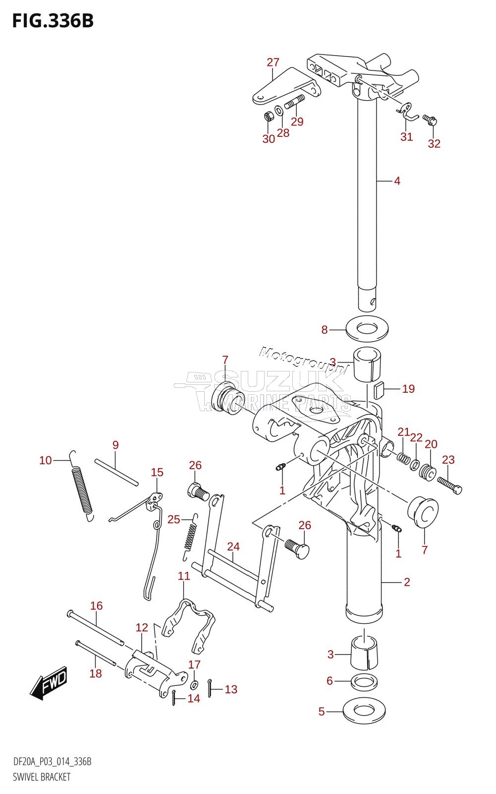 SWIVEL BRACKET (DF9.9BR:P03)