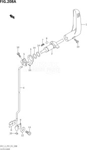 00402F-210001 (2012) 4hp P01-Gen. Export 1 (DF4) DF4 drawing CLUTCH LEVER