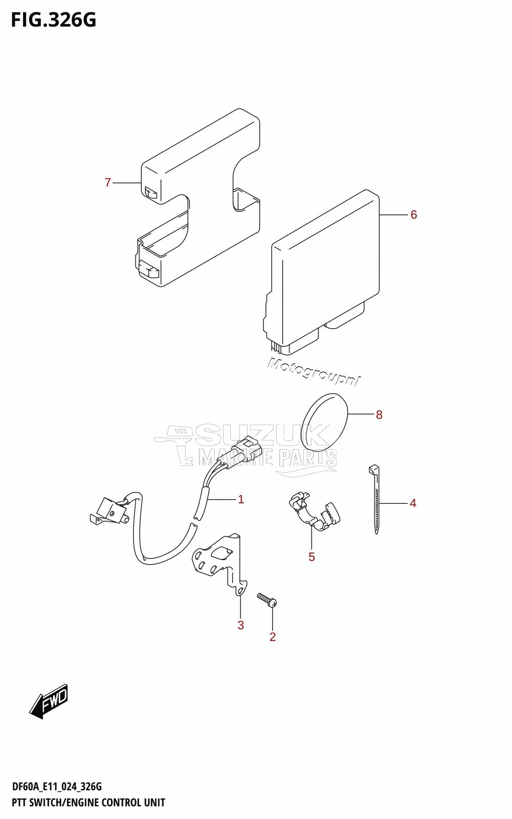 PTT SWITCH /​ ENGINE CONTROL UNIT (DF60AQH)