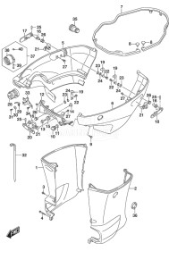 Outboard DF 200A drawing Side Cover