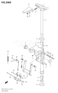 00801F-310001 (2013) 8hp P01-Gen. Export 1 (DF8A  DF8AR) DF8A drawing SWIVEL BRACKET (DF9.9AR:P01)